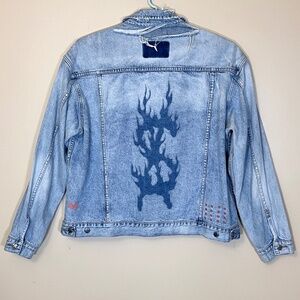 RARE Ksubi Travis Scott Oh G Ghosted Distressed Denim Jacket - Men's Size L